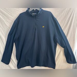 Jack Nicklaus Navy Blue Quarter Zip Pullover Golf Athletic Top XXL